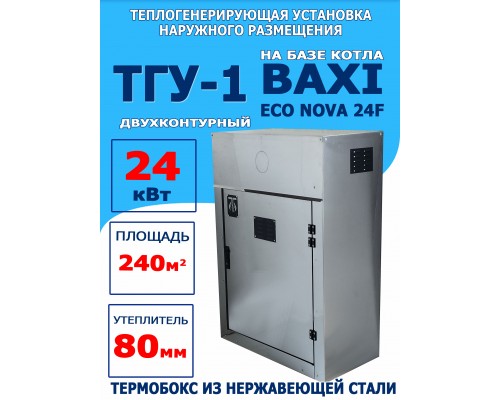 ТГУ-1 на базе Baxi Eco Nova 24F (80мм нержавейка)